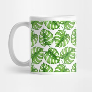 Monstera watercolor pattern Mug